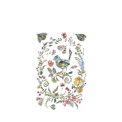 Texas In-Laws IOD Fern Fables Decor Transfer (pad of 8 8"x12" sheets) by Iron Orchid Designs