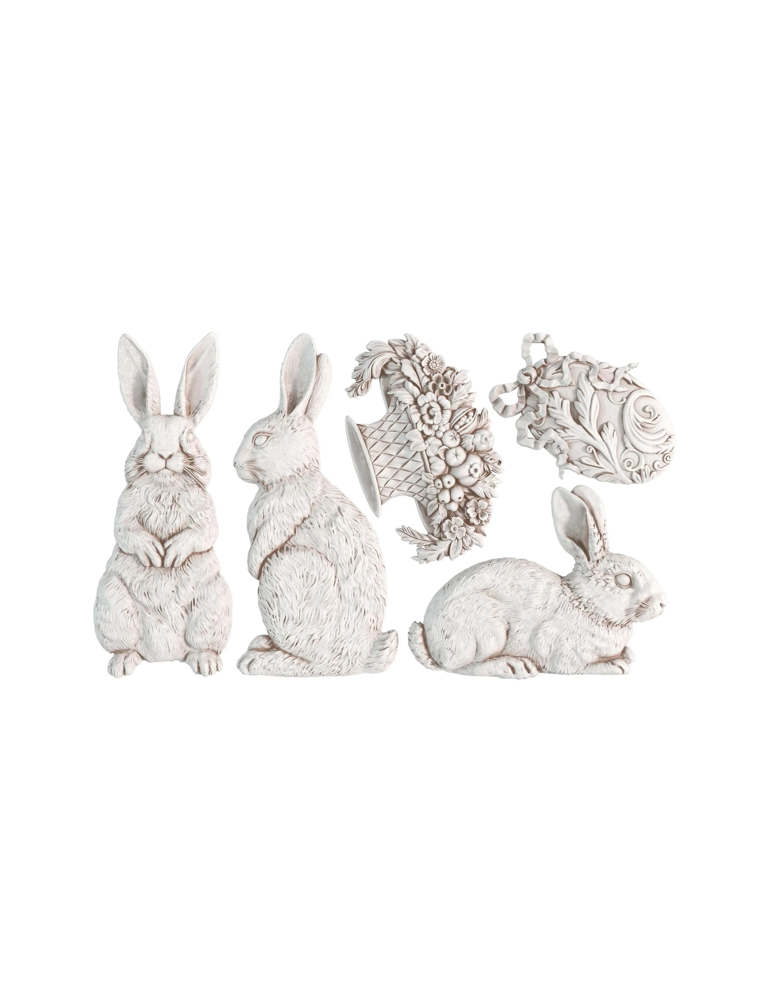 Texas In-Laws IOD Les Lapins Decor Mould 6"x10" by Iron Orchid Designs