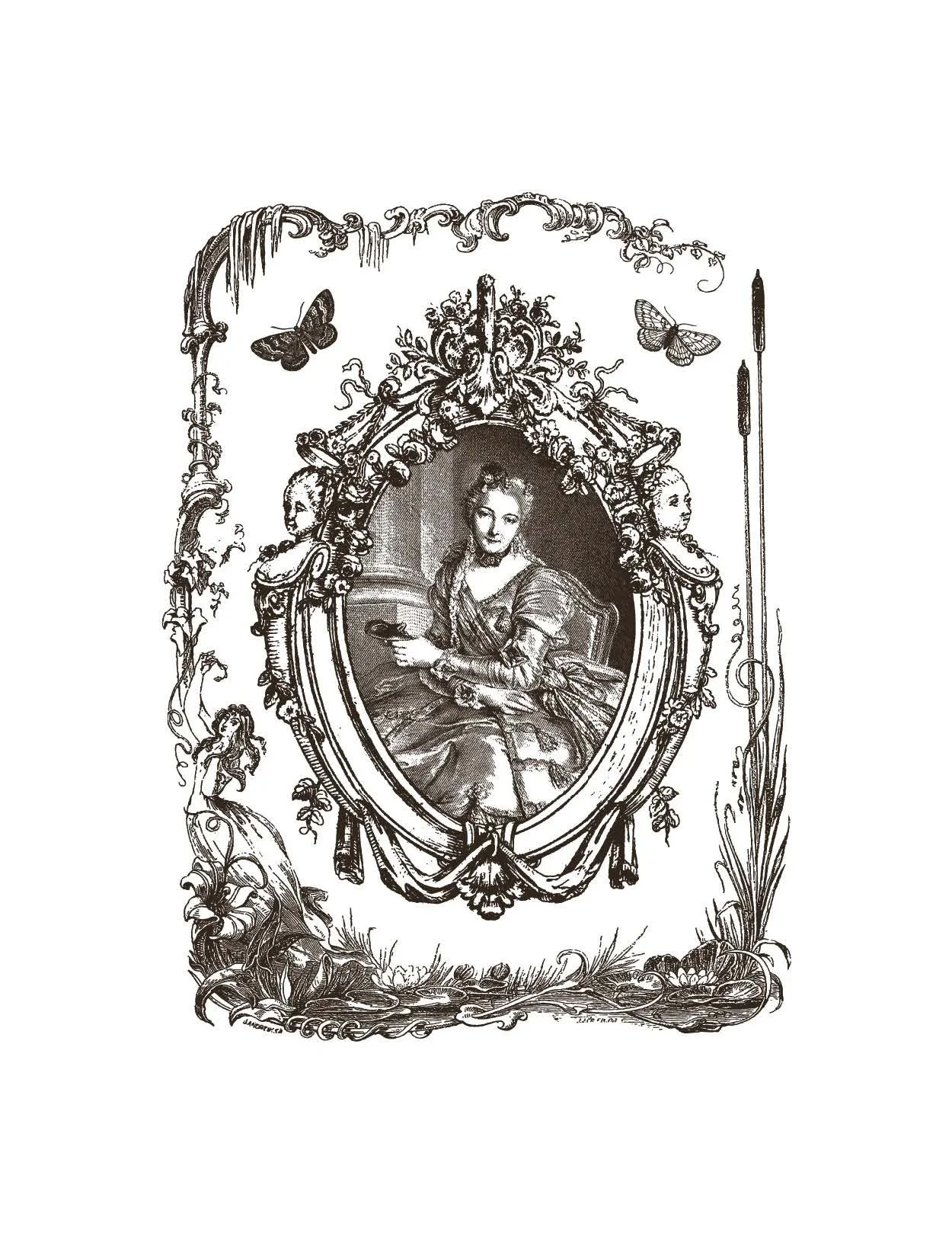 Texas In-Laws IOD HAMEAU DE LA REINE PAINT INLAY 12×16 (8 SHEET) PAD BY IRON ORCHID DESIGNS