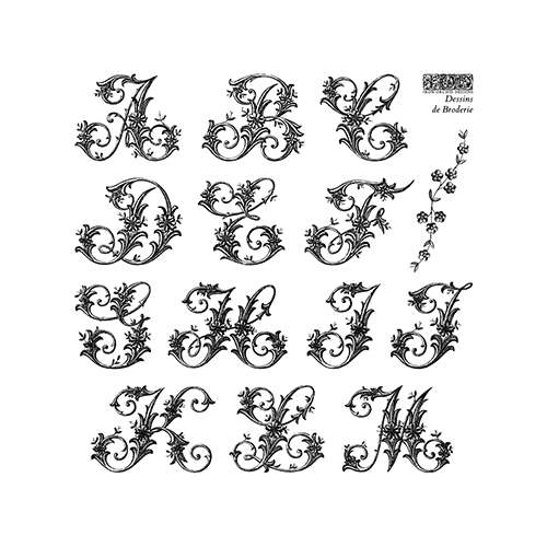 Texas In-Laws IOD Dessins De Broderie Decor Stamp (4 Sheet Set)  6"x6" by Iron Orchid Designs
