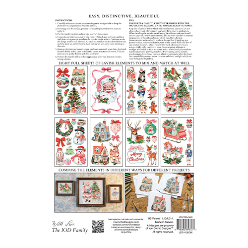 Texas In-Laws IOD Darling Holiday Decor Transfer (pad of 8 12"x16" sheets) by Iron Orchid Designs