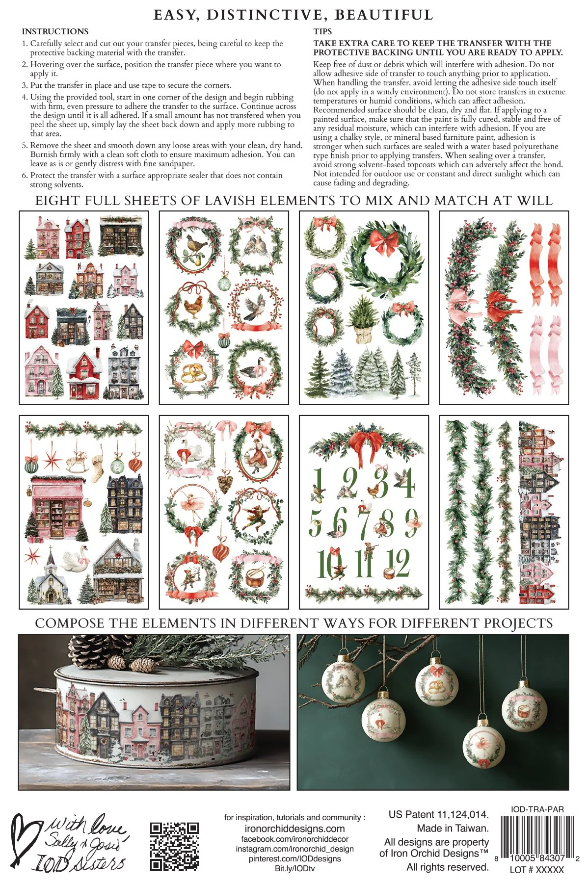 Texas In-Laws IOD Decor Transfer Partridge Lane (pad of 8 8"x12" sheets) by Iron Orchid Designs