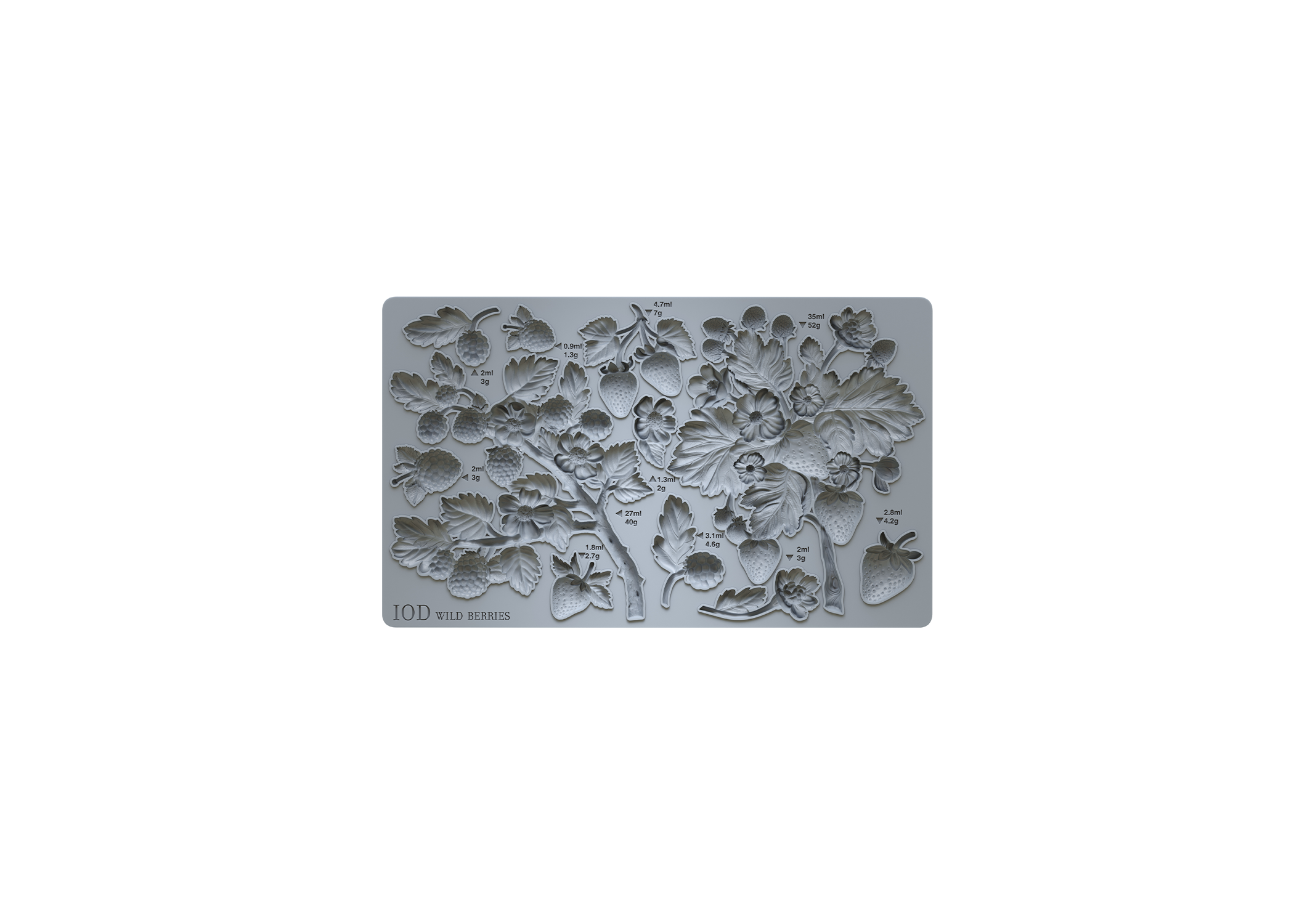 IOD Wild Berries Decor Mould 6"x10" by Iron Orchid Designs
