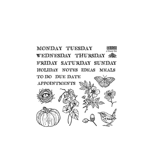 Texas In-Laws IOD A Timely Tale Decor Stamp (4 Sheets) 6"x6" by Iron Orchid Designs