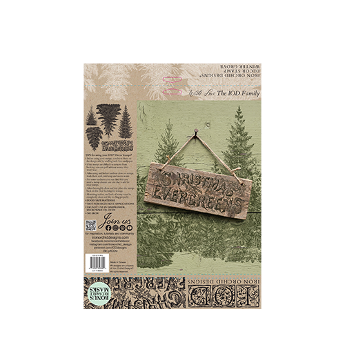 Texas In-Laws IOD Winter Grove Decor Stamp (1 Sheet Set) 12"x12" by Iron Orchid Designs