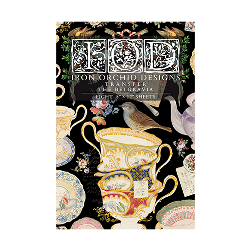 Texas In-Laws IOD The Belgravia Decor Transfer (pad of 8 8"x12" sheets) by Iron Orchid Designs