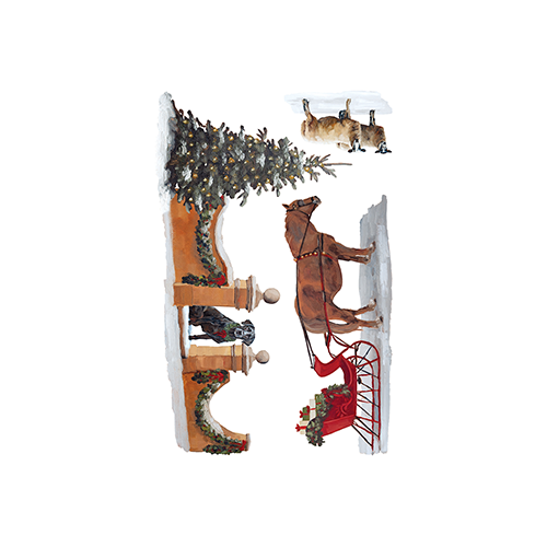 Texas In-Laws IOD A Cotswold Christimas Decor Transfer (pad of 8 12"x16" sheets) by Iron Orchid Designs