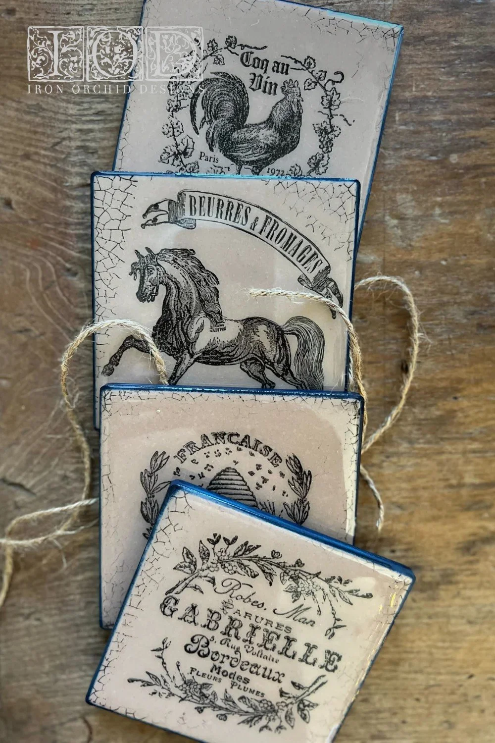 Texas In-Laws IOD Decor Stamp Antiquities 12"x12" by Iron Orchid Designs