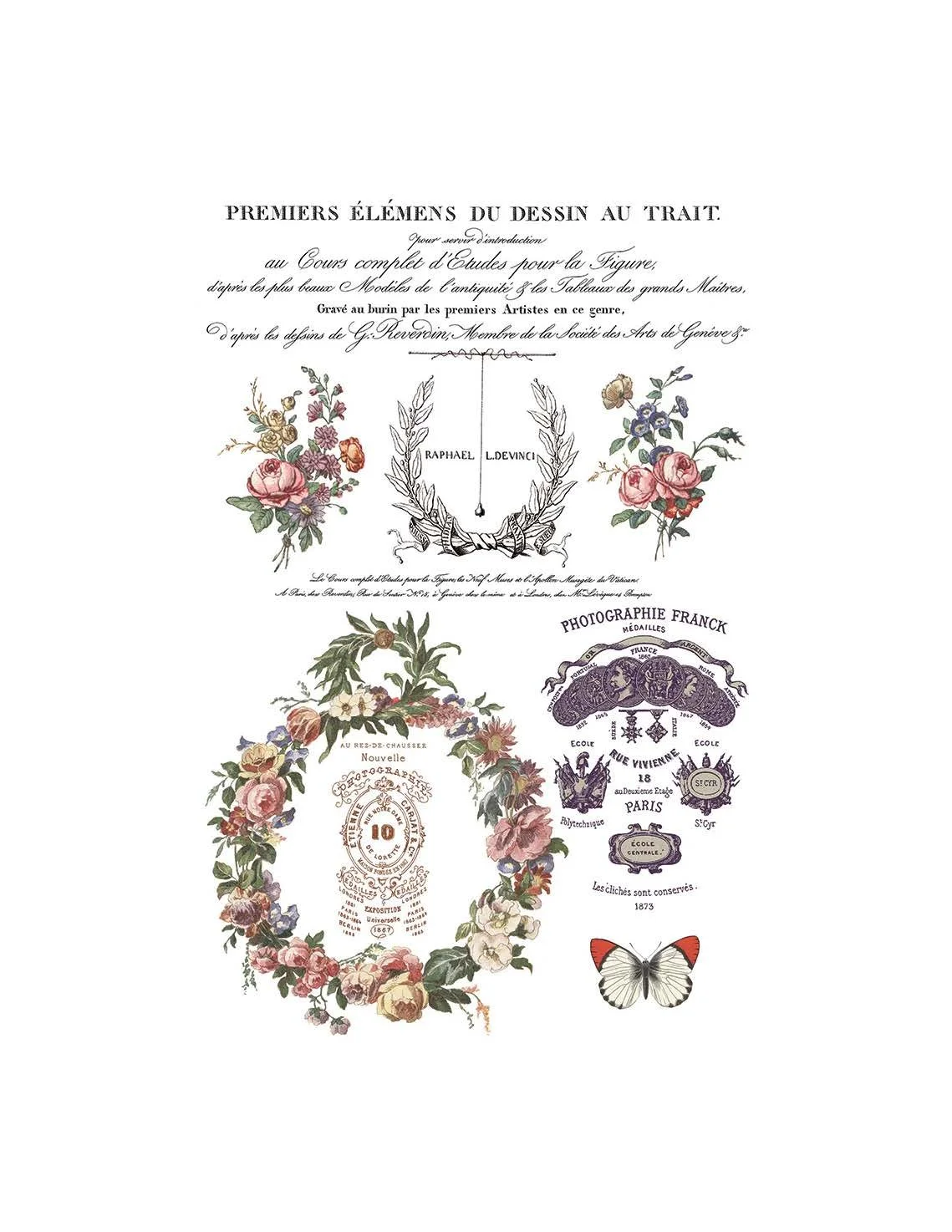 IOD Saint Ouen Decor Transfer  (pad of 8 8"x12" sheets) by Iron Orchid Designs