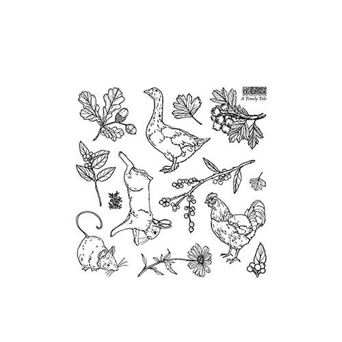 Texas In-Laws IOD A Timely Tale Decor Stamp (4 Sheets) 6"x6" by Iron Orchid Designs