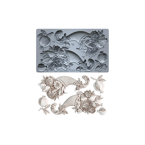 Texas In-Laws IOD Cornucopias Decor Mould 6"x10" by Iron Orchid Designs