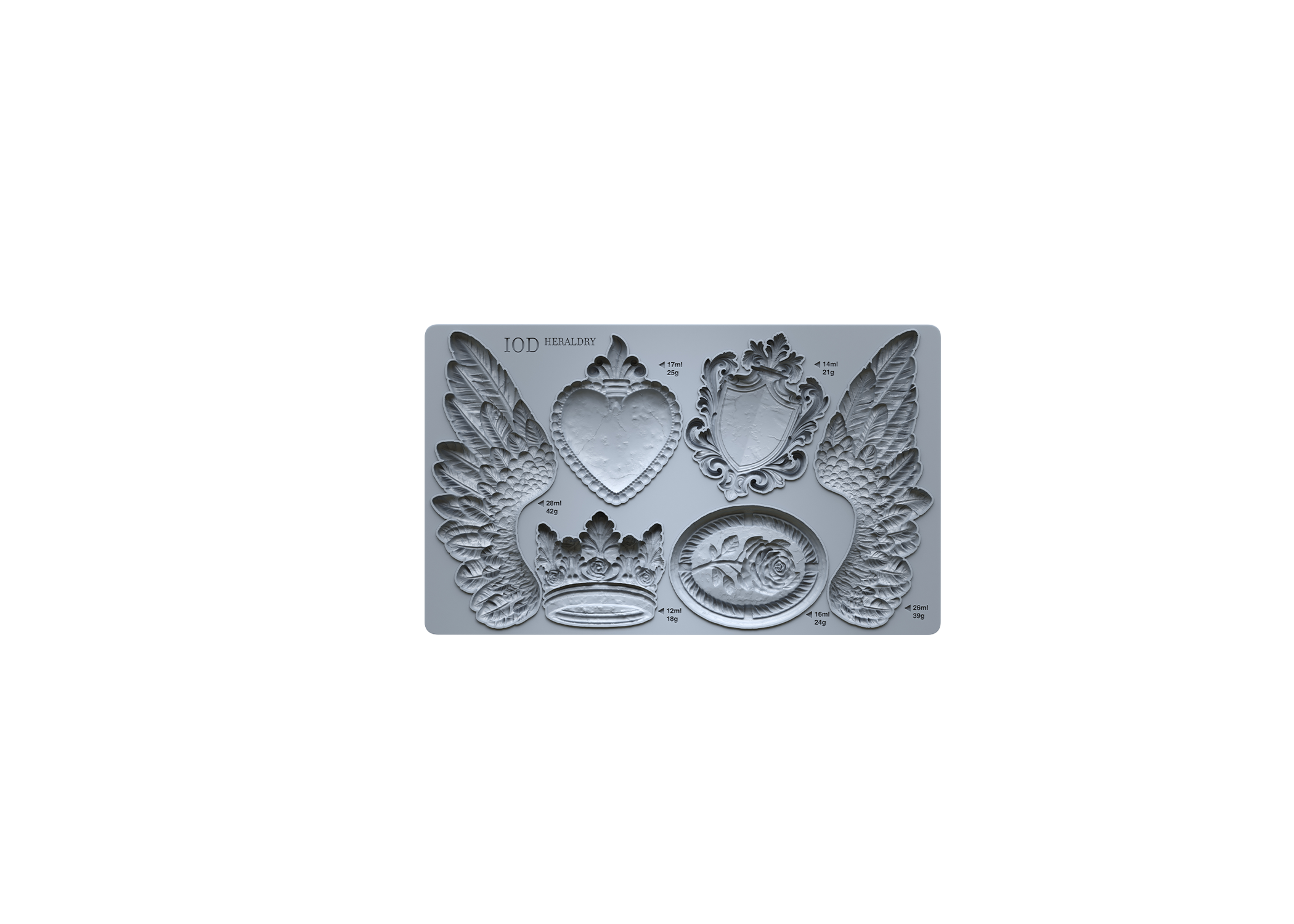 IOD Heraldry Decor Mould 6"x10" by Iron Orchid Designs