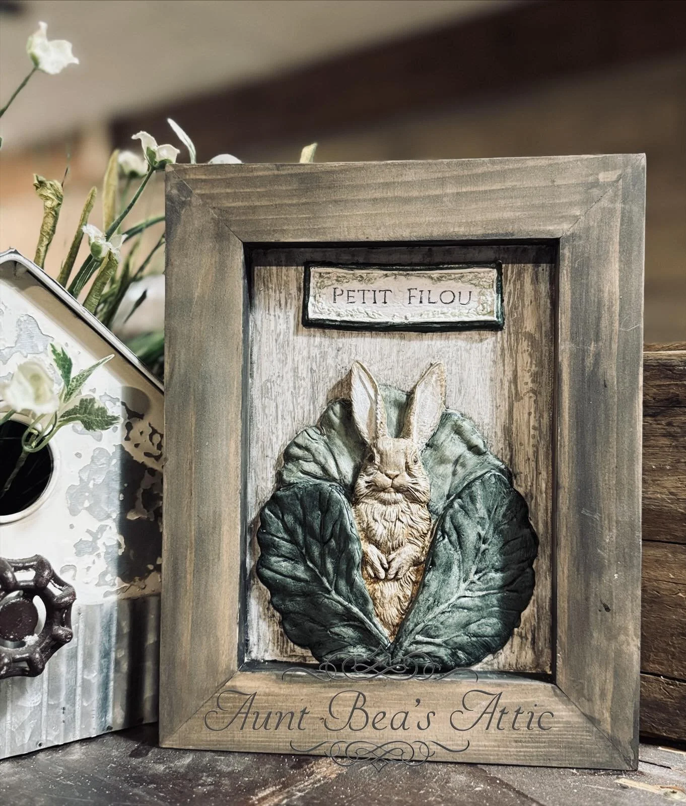 Texas In-Laws IOD Les Lapins Decor Mould 6"x10" by Iron Orchid Designs