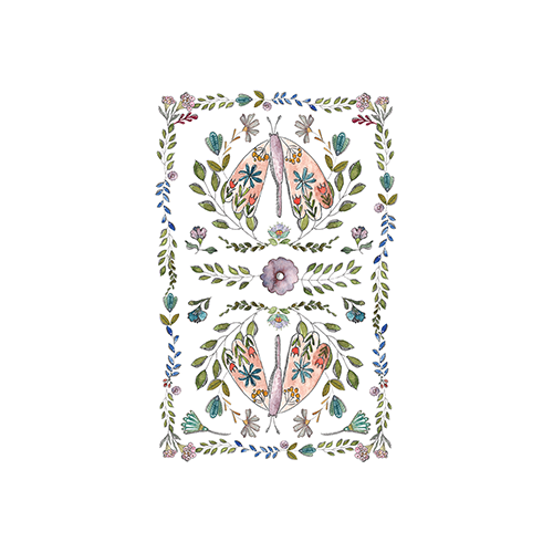 Texas In-Laws IOD Fern Fables Decor Transfer (pad of 8 8"x12" sheets) by Iron Orchid Designs