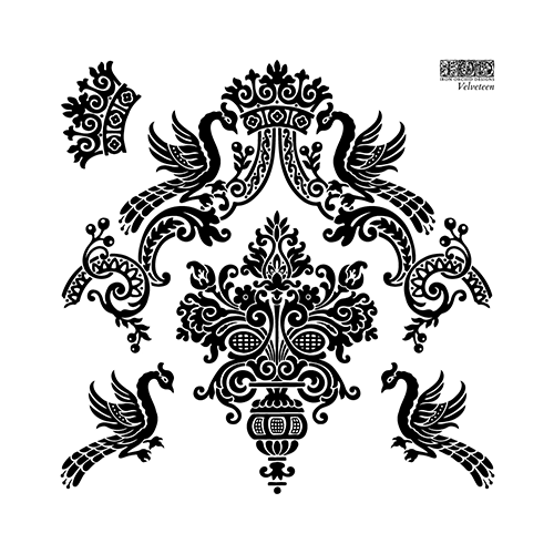 Texas In-Laws IOD Decor Stamp Velveteen 6"x6" (4 Sheets) by Iron Orchid Designs