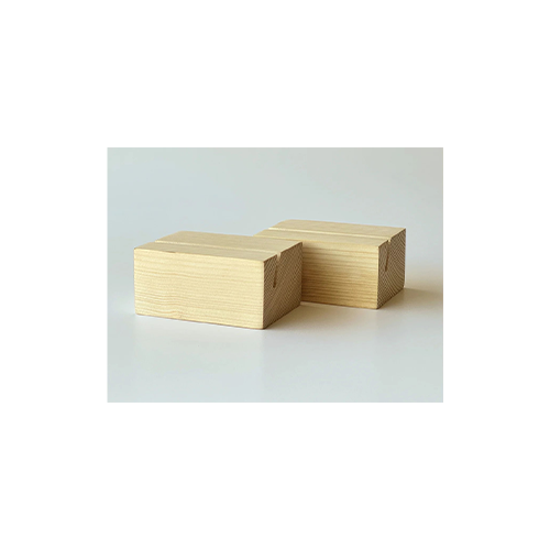 IOD Wood Block Stands Pack of 2 (2" H × 4" W × 3" D) By Iron Orchid Designs