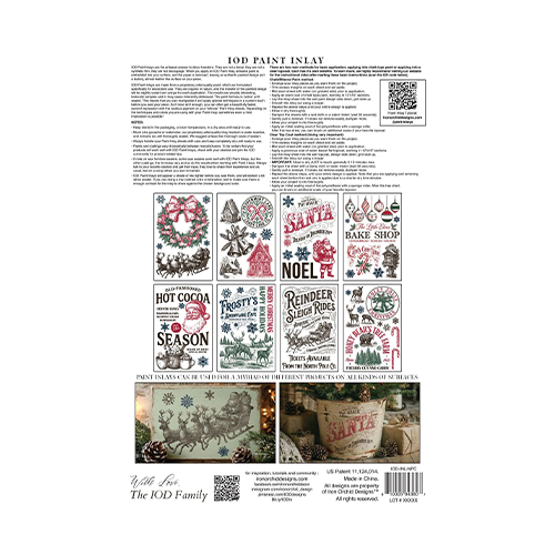 Texas In-Laws IOD The North Pole Co Paint Inlay 8×12 (8 Sheet) Pad By Iron Orchid Designs