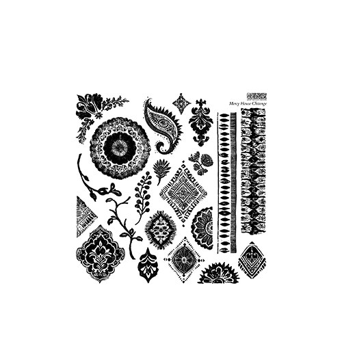 IOD Mercy House Chitenge Decor Stamp (1 Sheet Set) 12"x12" by Iron Orchid Designs