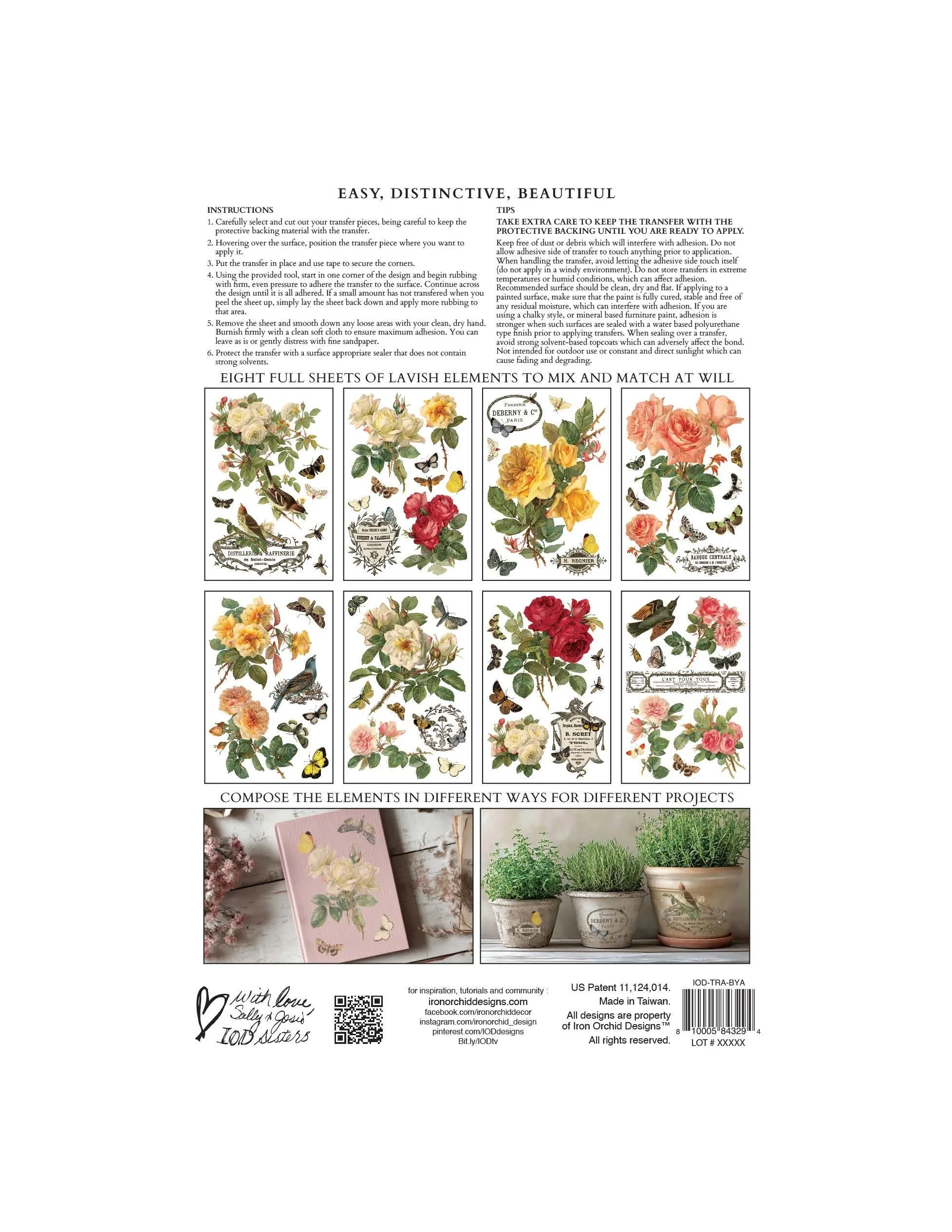 Texas In-Laws IOD By Any Other Name Decor Transfer (pad of 8 8"x12" sheets) by Iron Orchid Designs