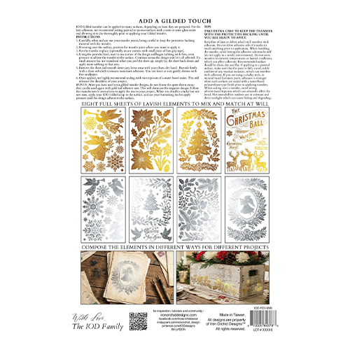 Texas In-Laws Angels Sing Foil Transfer 8 Pages (8X12 Pad) By Iron Orchid Designs