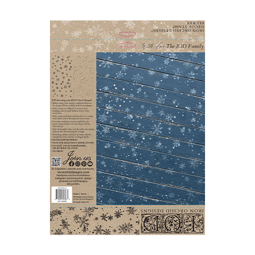 Texas In-Laws IOD Flurry Decor Stamp (1 Sheet Set) 12"x12" by Iron Orchid Designs