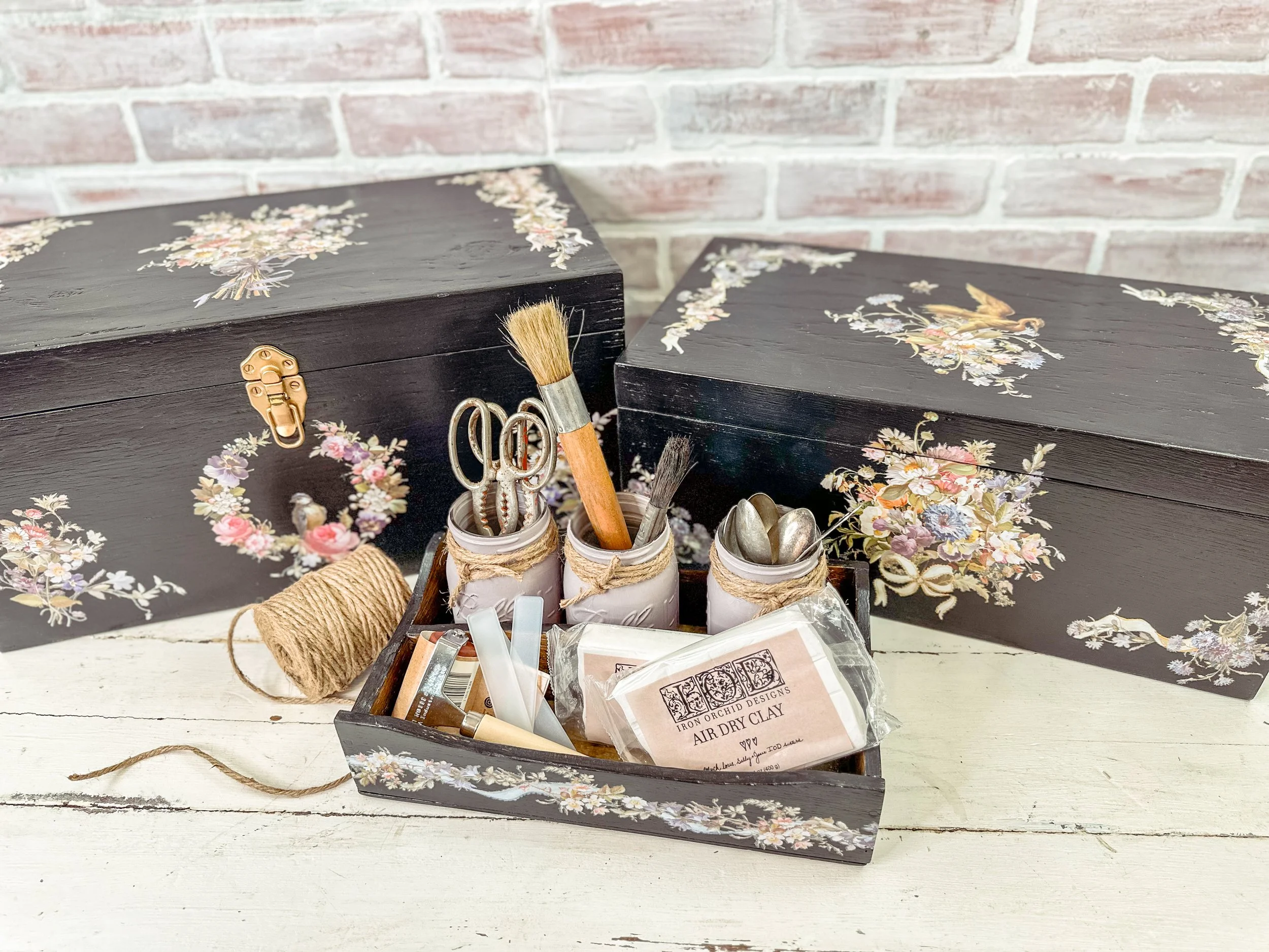 Texas In-Laws IOD Madeleine Decor Transfer (pad of 8 12"x16" sheets) by Iron Orchid Designs