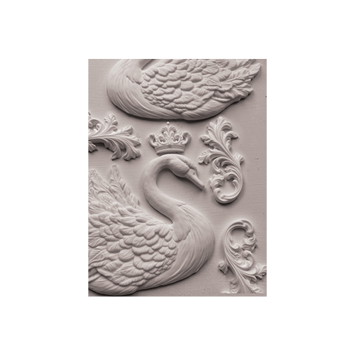 Texas In-Laws IOD Swans Decor Mould 6"x10" by Iron Orchid Designs