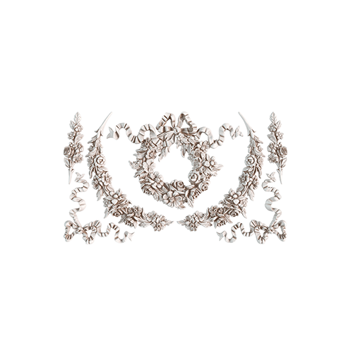 Texas In-Laws IOD Decor Mould Wreath and Swags 6"x10" by Iron Orchid Designs