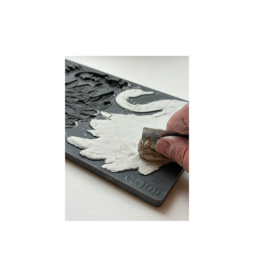 Texas In-Laws IOD Swans Decor Mould 6"x10" by Iron Orchid Designs