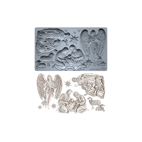 Texas In-Laws IOD Silent Night Decor Mould 6"x10" by Iron Orchid Designs
