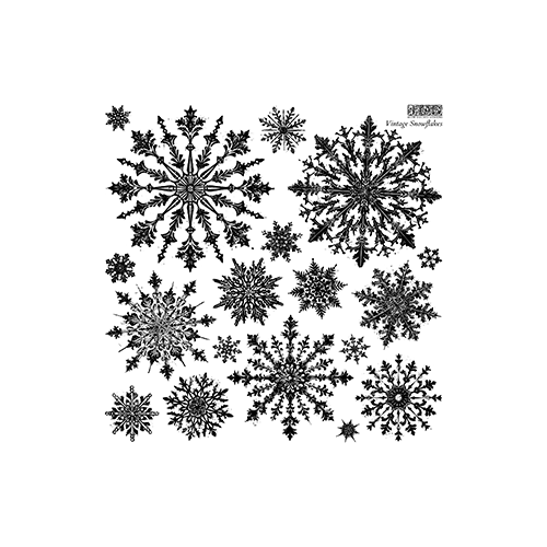 IOD Vintage Snowflakes Decor Stamp (1 Sheet Set) 12"x12" by Iron Orchid Designs
