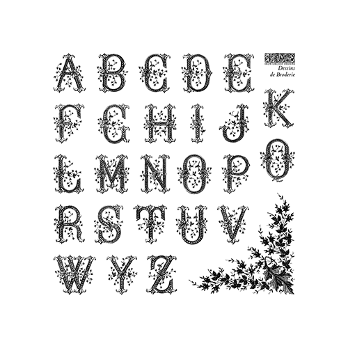 IOD Dessins De Broderie Decor Stamp (4 Sheet Set)  6"x6" by Iron Orchid Designs