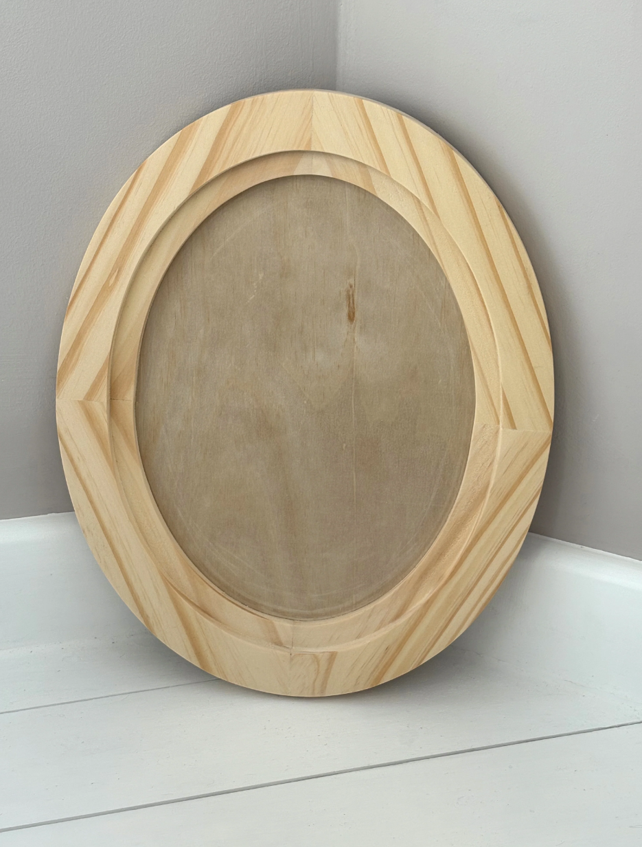 Texas In-Laws IOD Oval Wood Gallery Blank 12.7 X 15.7 By Iron Orchid Designs