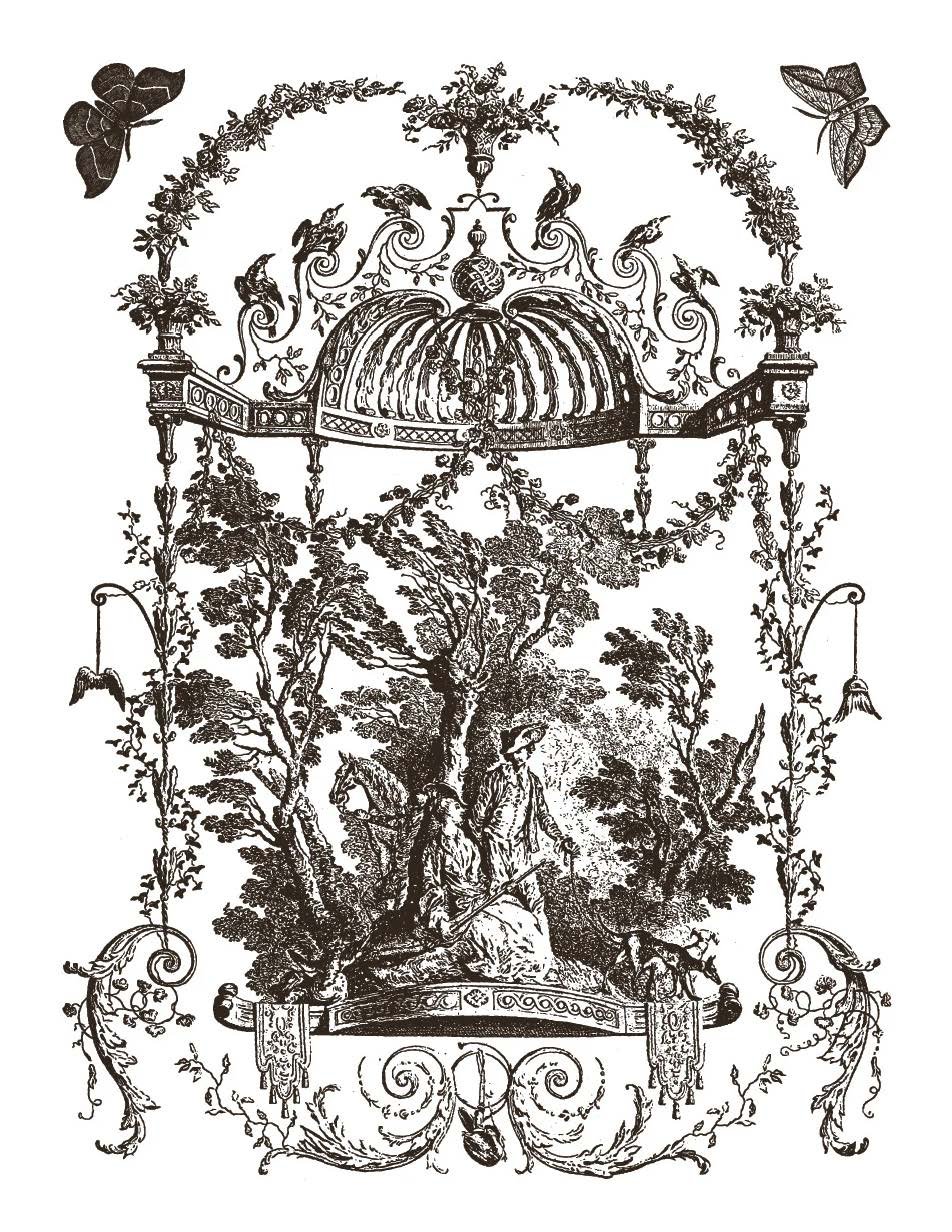 Texas In-Laws IOD HAMEAU DE LA REINE PAINT INLAY 12×16 (8 SHEET) PAD BY IRON ORCHID DESIGNS