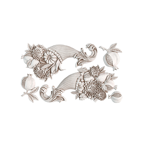 Texas In-Laws IOD Cornucopias Decor Mould 6"x10" by Iron Orchid Designs