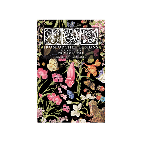 Texas In-Laws IOD Primrose Isle Decor Transfer (pad of 8 8"x12" sheets) by Iron Orchid Designs