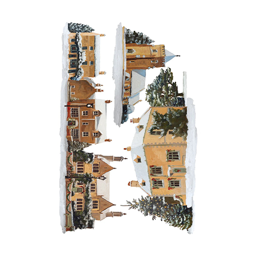 Texas In-Laws IOD A Cotswold Christimas Decor Transfer (pad of 8 12"x16" sheets) by Iron Orchid Designs