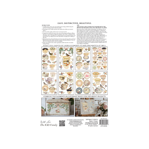 Texas In-Laws IOD The Belgravia Decor Transfer (pad of 8 8"x12" sheets) by Iron Orchid Designs