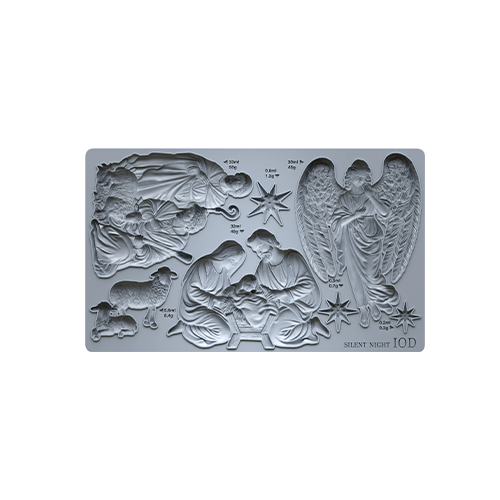 Texas In-Laws IOD Silent Night Decor Mould 6"x10" by Iron Orchid Designs