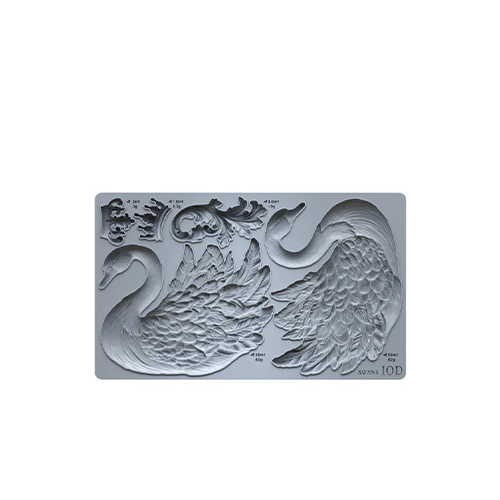 Texas In-Laws IOD Swans Decor Mould 6"x10" by Iron Orchid Designs