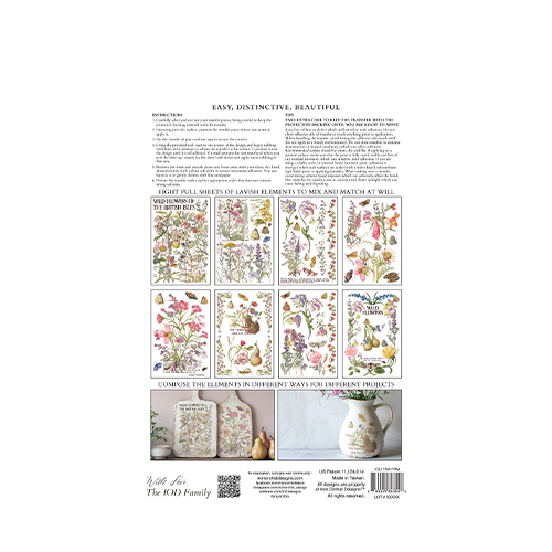 Texas In-Laws IOD Primrose Isle Decor Transfer (pad of 8 8"x12" sheets) by Iron Orchid Designs