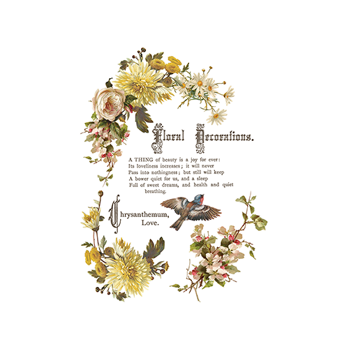 Texas In-Laws IOD Flowers by the Poets Decor Transfer (pad of 8 12"x16" sheets) by Iron Orchid Designs