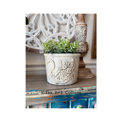 Texas In-Laws IOD Swans Decor Mould 6"x10" by Iron Orchid Designs