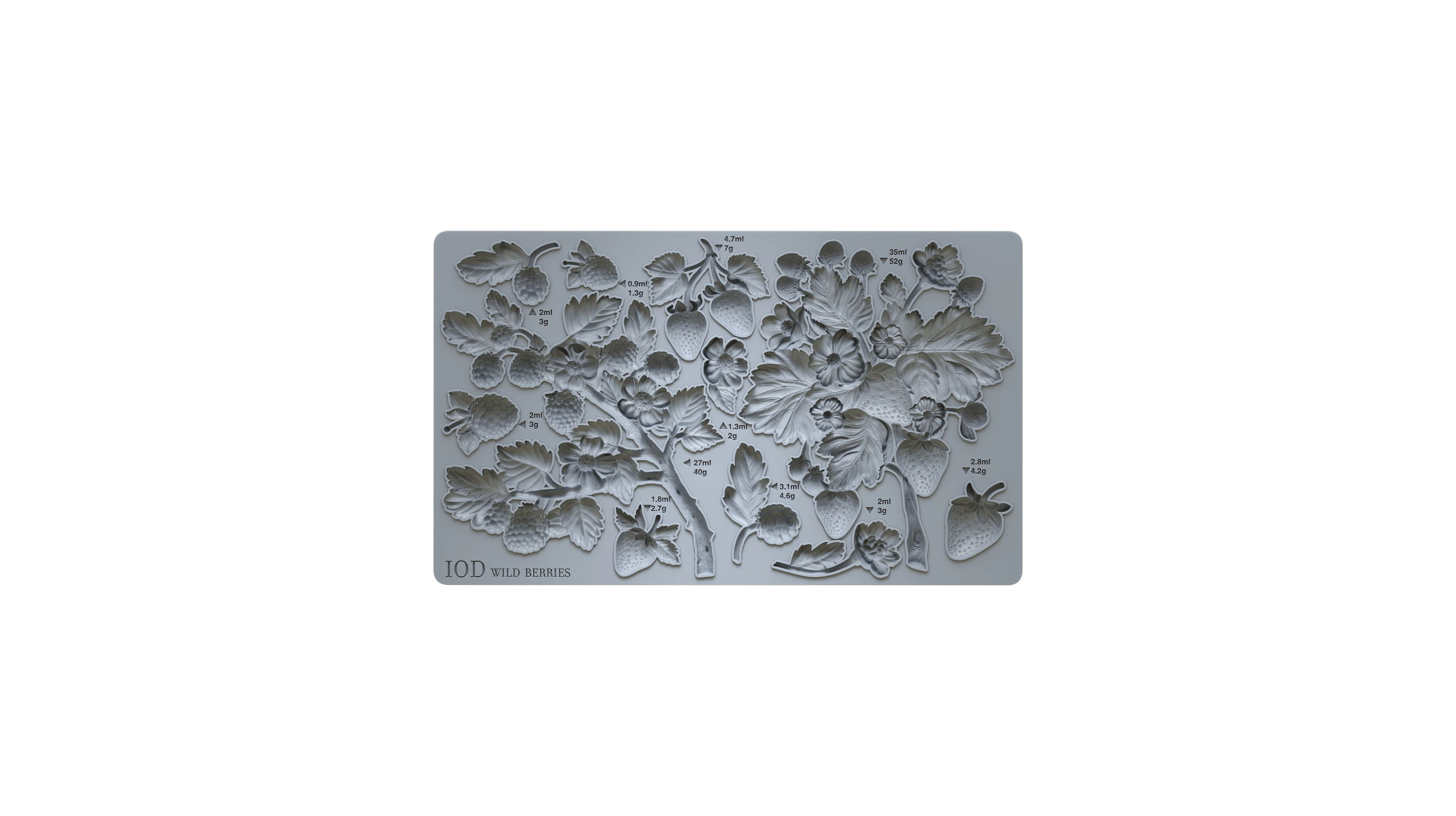 Texas In-Laws IOD Decor Mould Wild Berries 6"x10" by Iron Orchid Designs