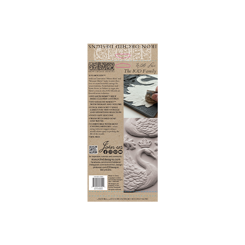 Texas In-Laws IOD Swans Decor Mould 6"x10" by Iron Orchid Designs