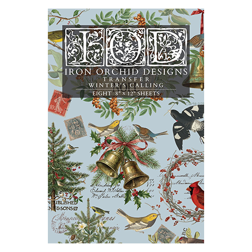Texas In-Laws IOD Winter's Calling Decor Transfer 8 Pages (8X12 Pad) By Iron Orchid Designs