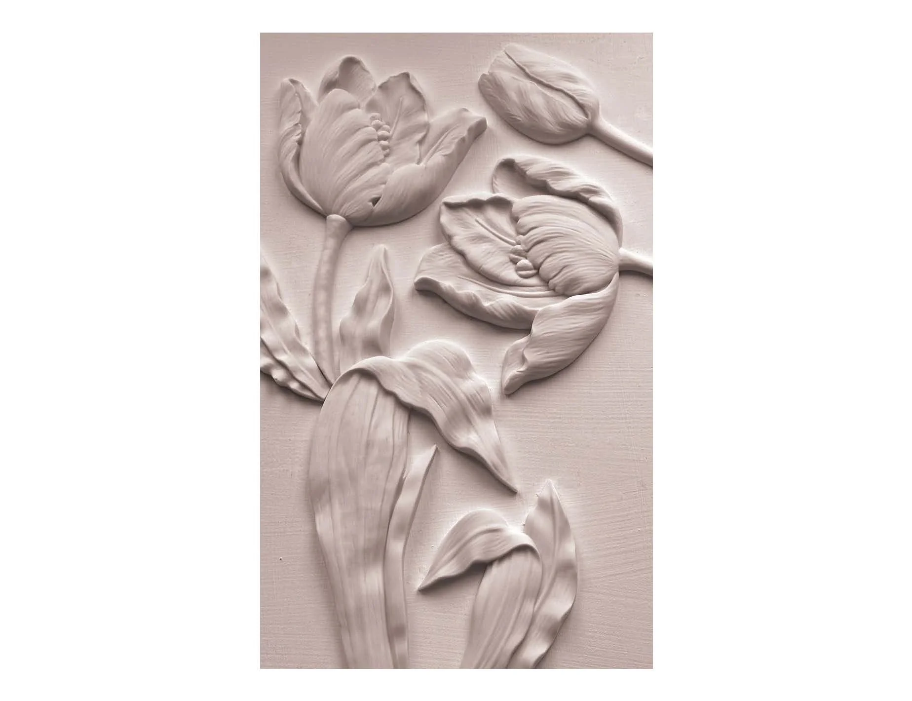 Texas In-Laws IOD Tulips Decor Mould 6"x10" by Iron Orchid Designs