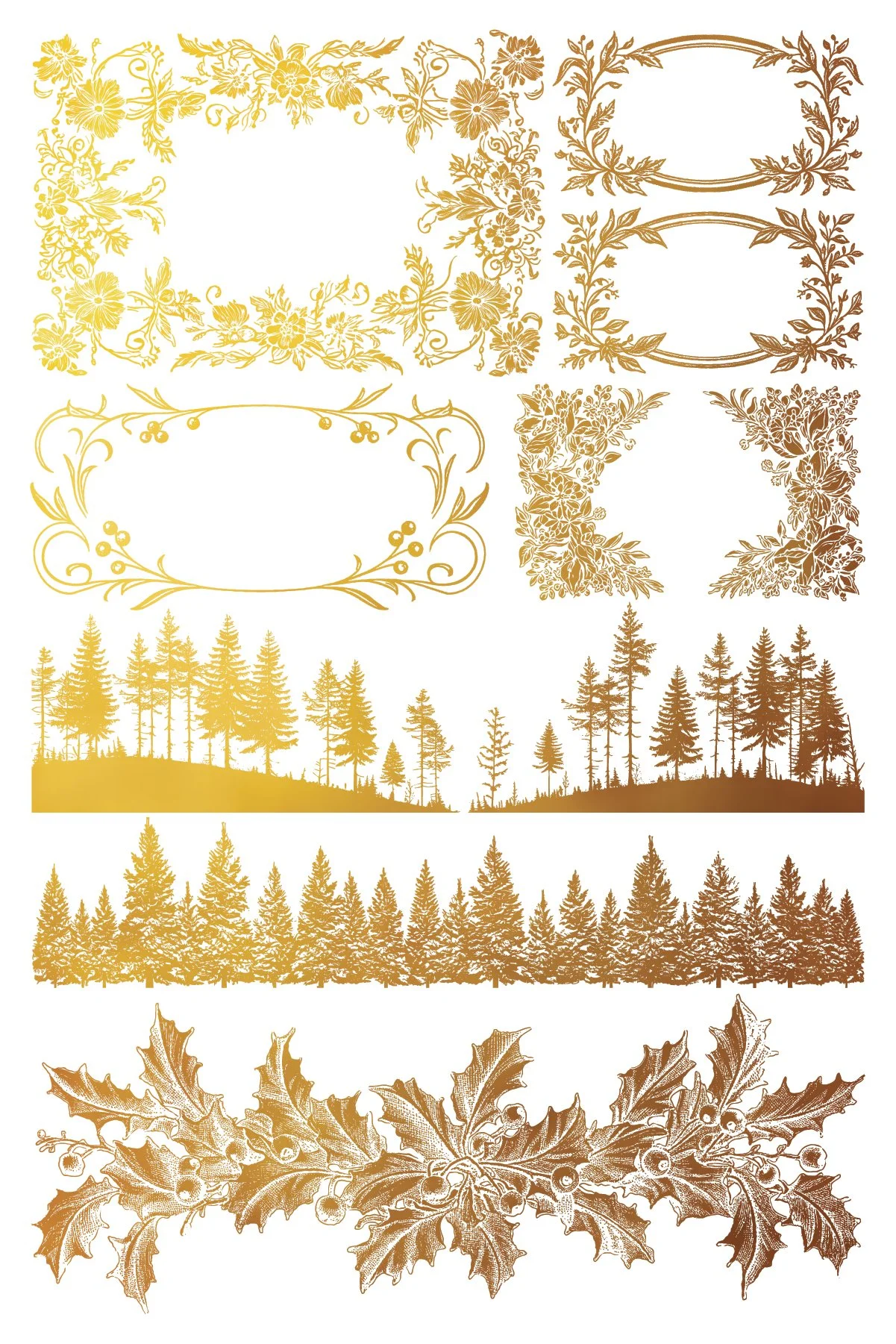 Texas In-Laws IOD Decor Tinsel Foil Transfer (Pad of 8 8x12 pages) by Iron Orchid Designs