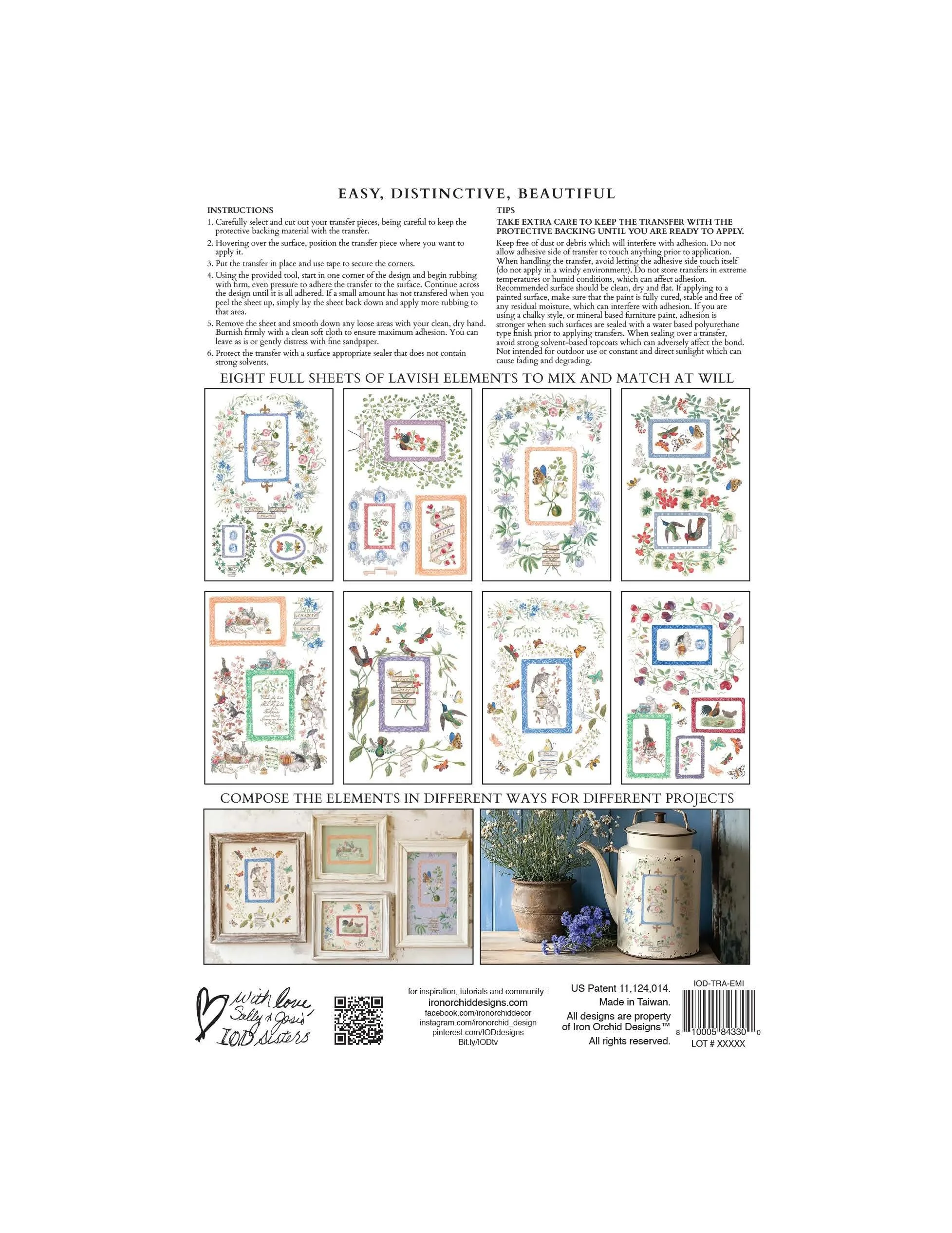 Texas In-Laws IOD Emily Claire Decor Transfer (pad of 8 8"x12" sheets) by Iron Orchid Designs