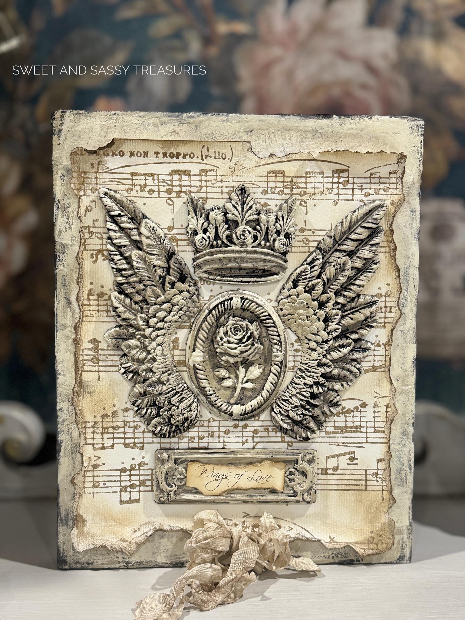 Texas In-Laws IOD Decor Mould Heraldry 6"x10" by Iron Orchid Designs